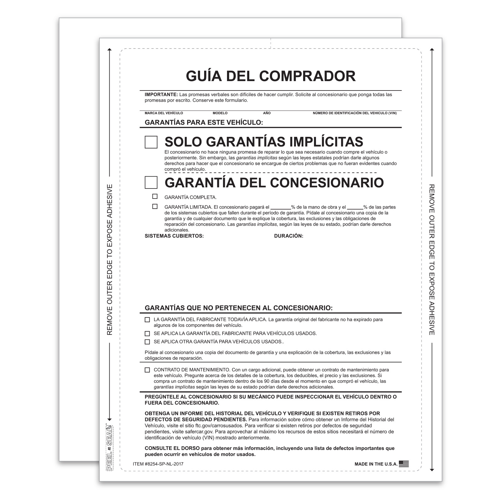 8254-SP-NL-2017_Peel-n-Seal_Buyers-Guide_Spanish_Implied-Warranty-No-Lines-2_P-WEB