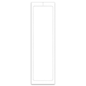3 1/8" x 11" Laser Window Sticker, BLANK, Perm. Adh., 1 Part - Qty. 250