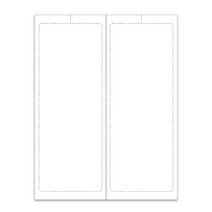 8.5" x 11" (2up)-Laser Window Sticker, BLANK, Perm. Adh., 1 Part-Qty. 250