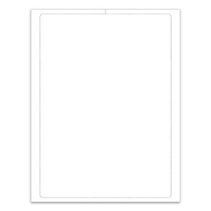 8.5" x 11" Lsr Window Sticker, BLANK, Perm. Adh., 1 Part - Qty. 250