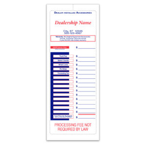 4.25" x 11" Laser Window Sticker, CUSTOM, P/A 1 Part-4 sides -Qty. 1 each