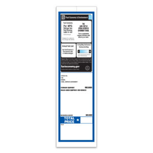 3 1/8" x 11" Laser Window Sticker, CUSTOM, P/A 1 Part-4 sides - Qty. 1 each