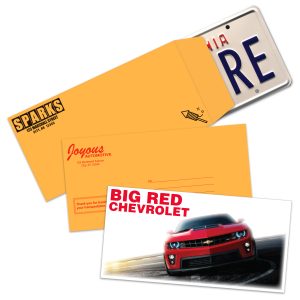 Custom License Plate Envelopes