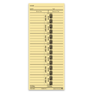 Time Clock Cards - TC-1 - Qty. 250