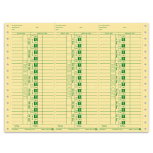 Cont. Time Clock Cards - AA-292-VI - Qty. 300