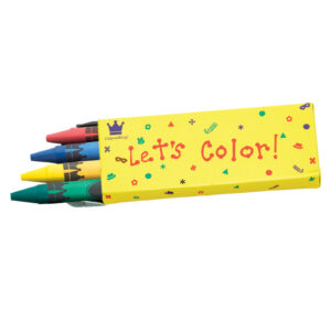 Box of Crayons - 4 Colors - Red, Yellow, Green and Blue - Qty. 50