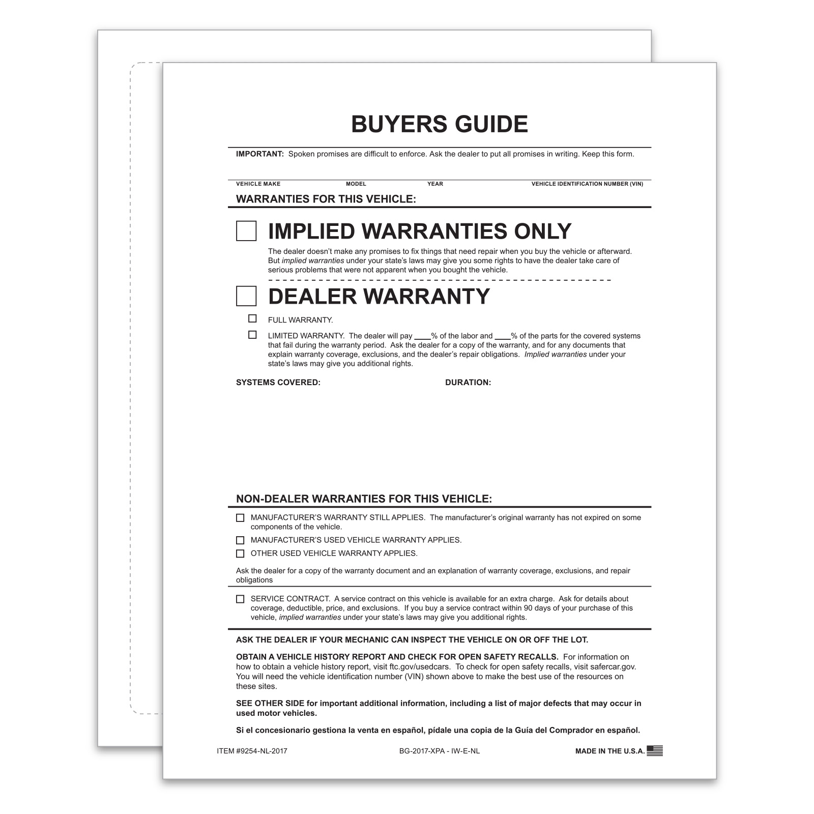 9254-NL-2017_1-Part-Exterior-Buyers-Guide_English_Implied-Warranty-No-Lines_P-WEB