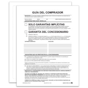Exterior Buyers Guide - BG-2017 - Imp. Warrnty - P/A - Spanish - Qty. 100