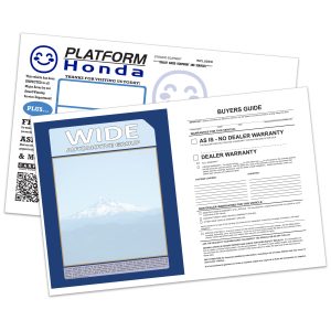 11"" x 17"" Ext. Laser Window Stick, CUSTOM, Perm. Adh., 1 Pt. - Qty. 1 eac