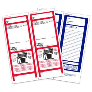 8.5x11 2up w/Vert Perf Ext. Laser Window Stick, CSTM, P/A 1 Part- 4 sides -